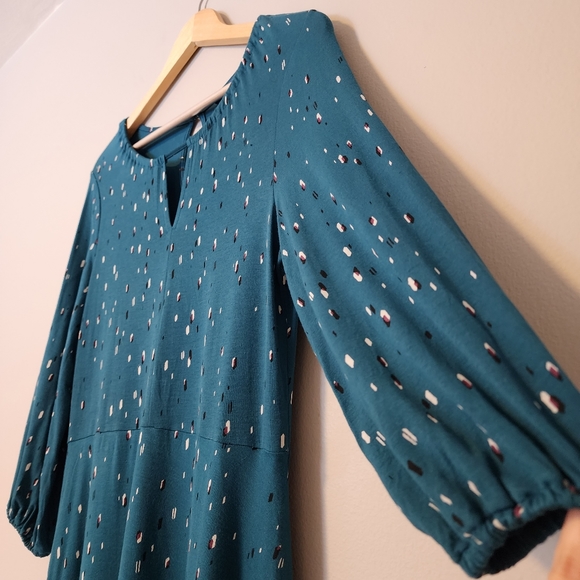 Apt 9 Teal Patterned Dress Size Small - Picture 3 of 8